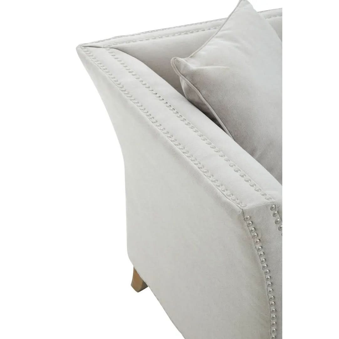 Selton Three Seat Grey Fabric Sofa   Nicholas John Interiors
