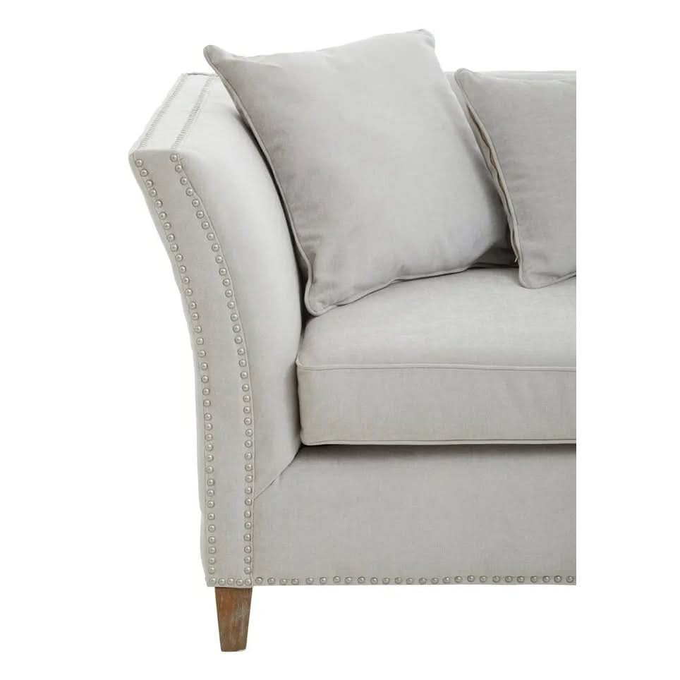 Selton Three Seat Grey Fabric Sofa   Nicholas John Interiors