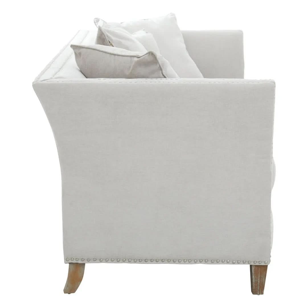 Selton Three Seat Grey Fabric Sofa   Nicholas John Interiors
