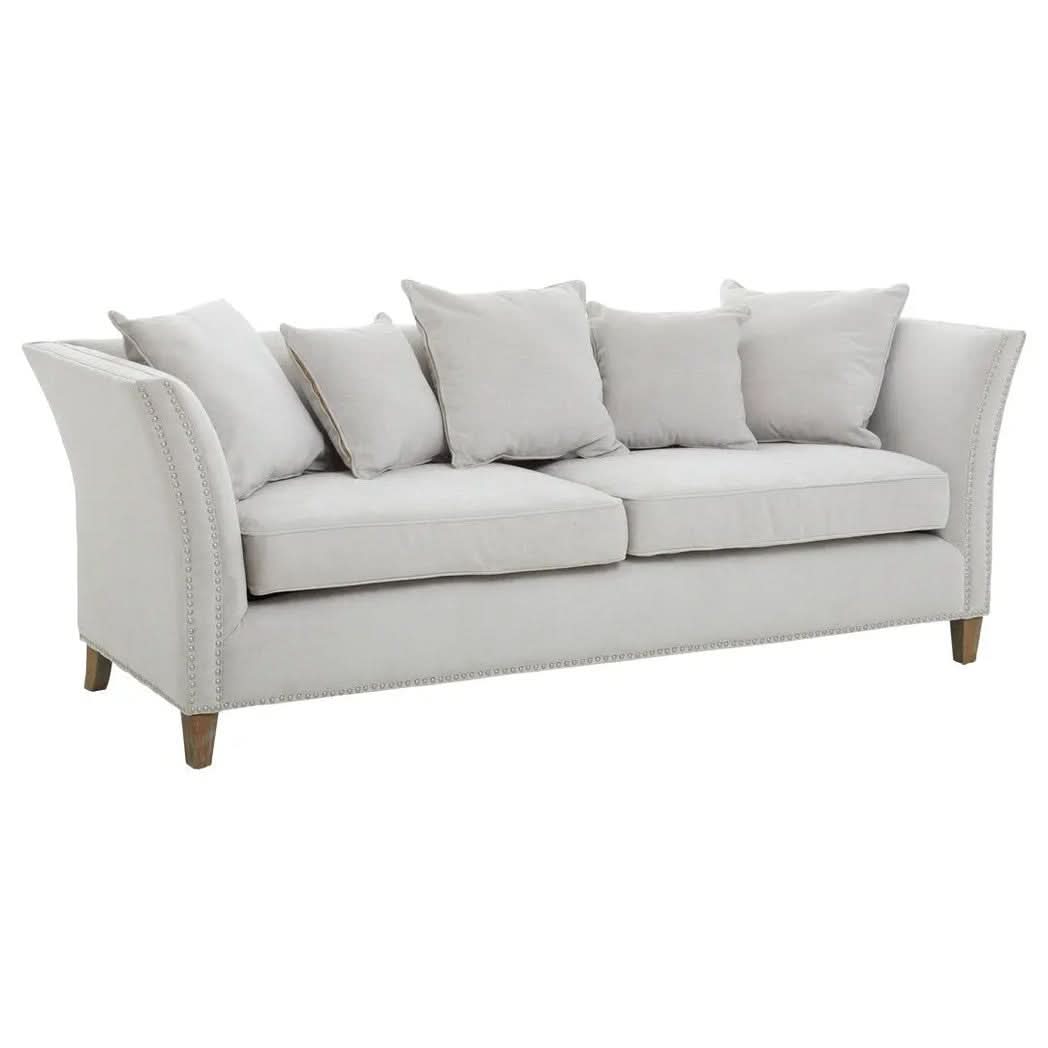 Selton Three Seat Grey Fabric Sofa   Nicholas John Interiors