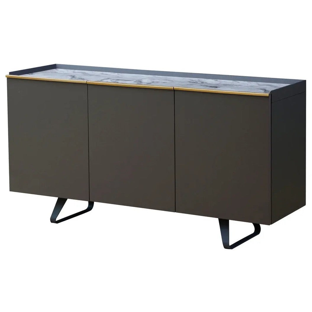 Selzia Grey Marble Top Sideboard   Nicholas John Interiors