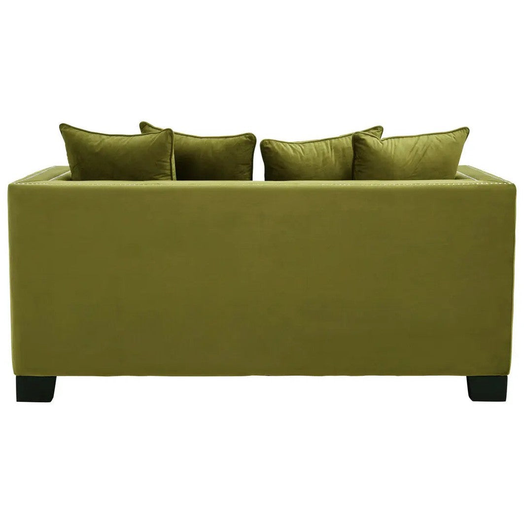 Serina 2 Seat Moss Velvet Sofa   Nicholas John Interiors