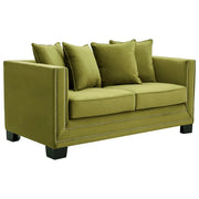 Serina 2 Seat Moss Velvet Sofa   Nicholas John Interiors