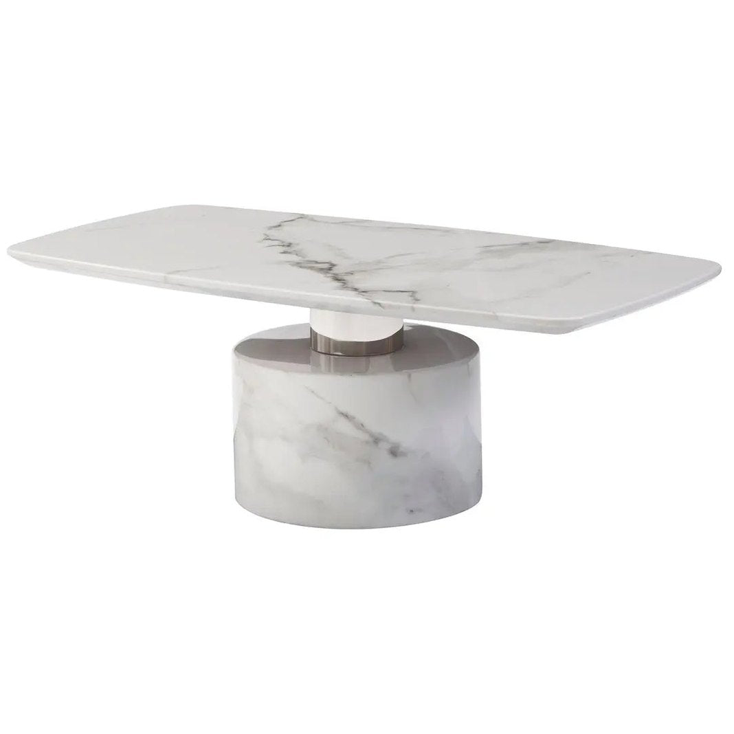Sestro White Marble Coffee Table   Nicholas John Interiors