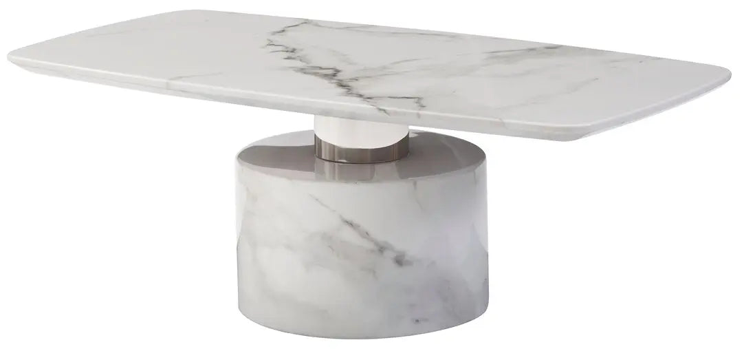 Sestro White Marble Coffee Table   Nicholas John Interiors