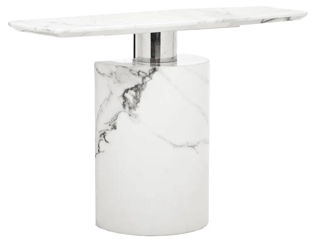 Sestro White Marble Console Table   Nicholas John Interiors