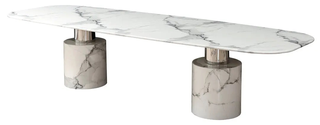 Sestro White Marble Dining Table   Nicholas John Interiors