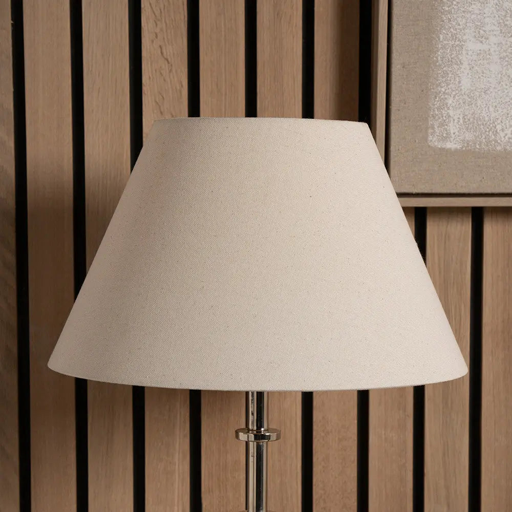 Seychelles 50cm Cream Slubby Cotton Empire Lampshade  Nicholas John Interiors