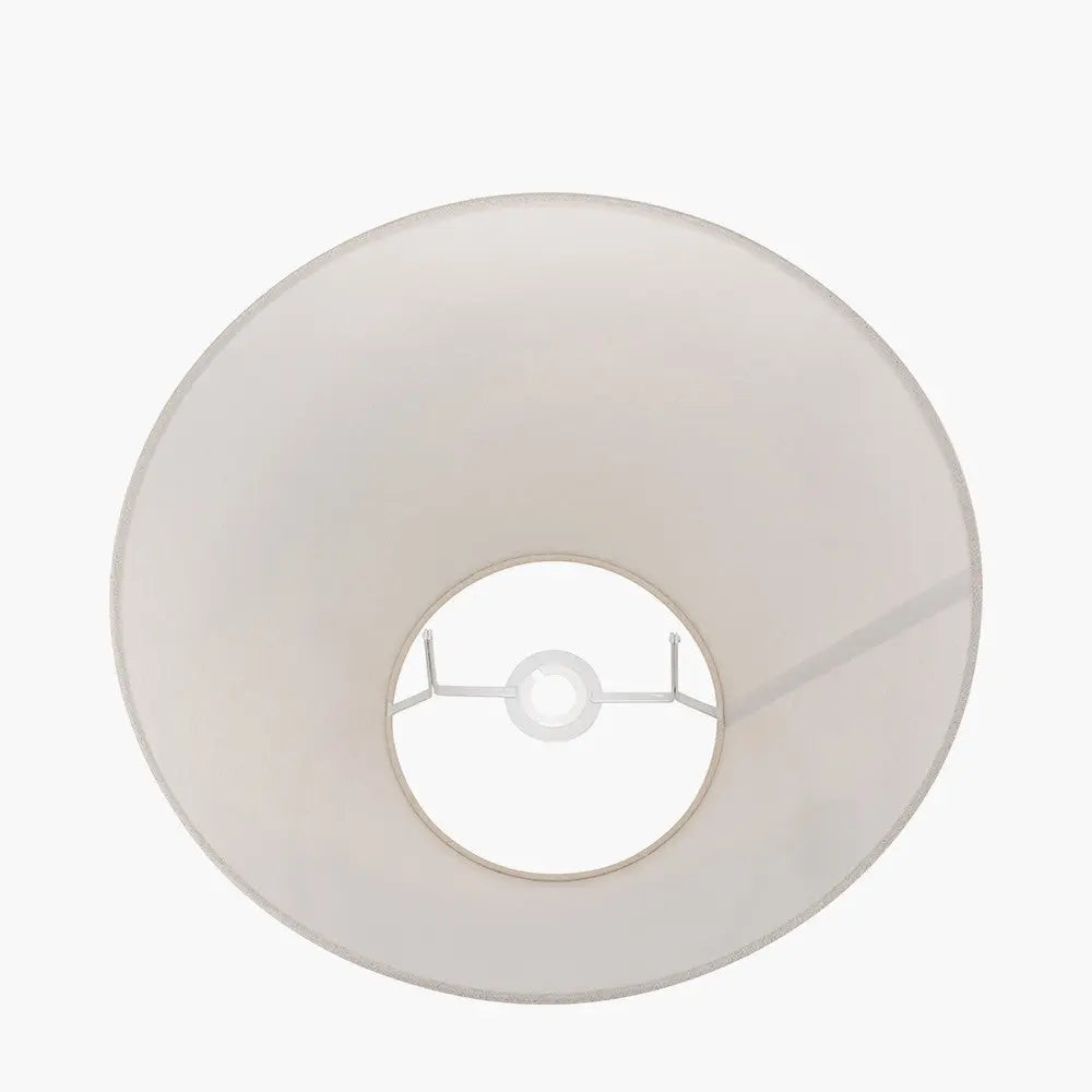 Seychelles 50cm Cream Slubby Cotton Empire Lampshade  Nicholas John Interiors