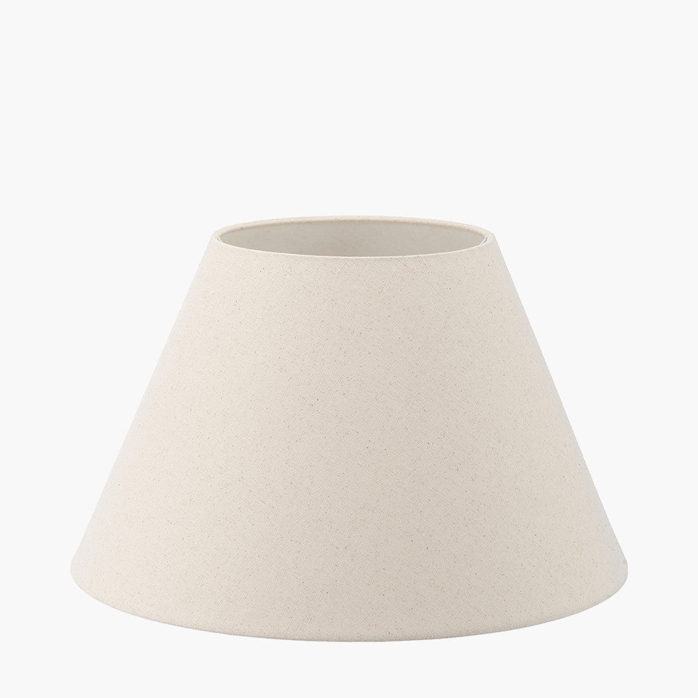 Seychelles 50cm Cream Slubby Cotton Empire Lampshade  Nicholas John Interiors