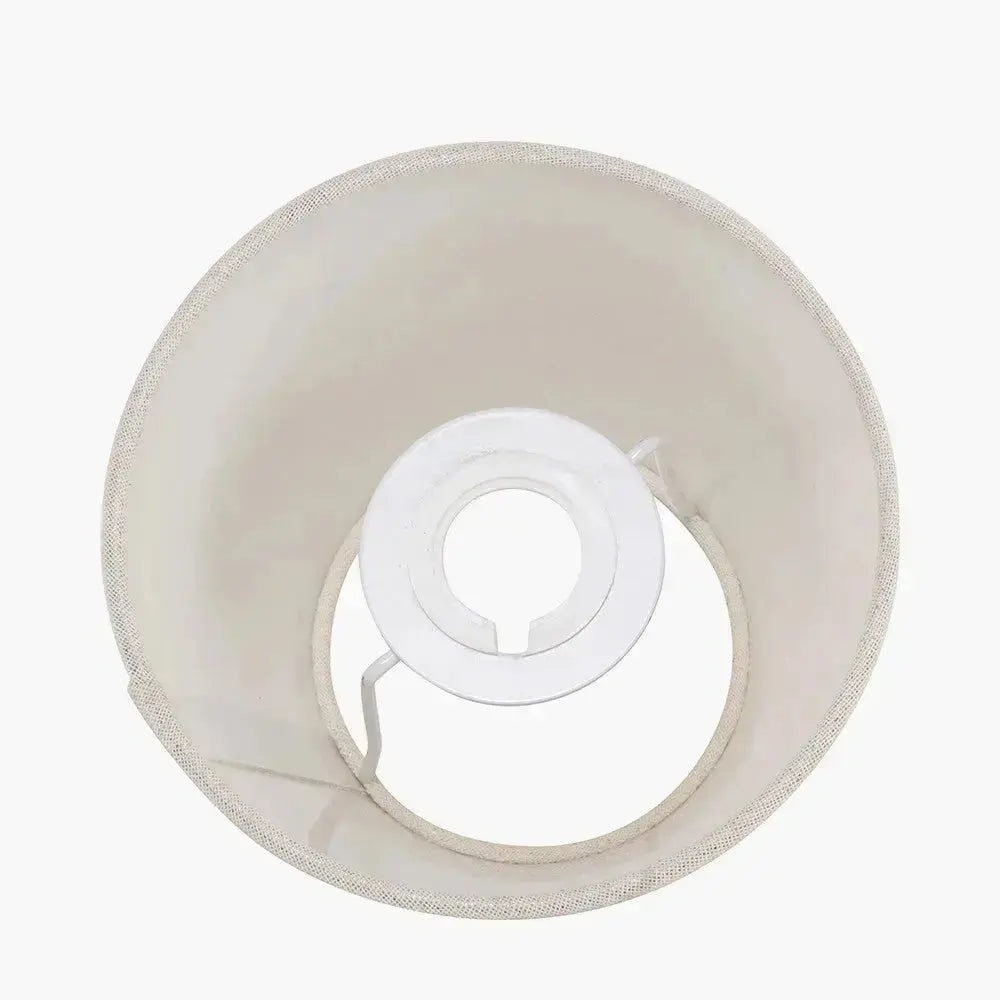 Seychelles 60cm Cream Slubby Cotton Empire Lampshade   Nicholas John Interiors