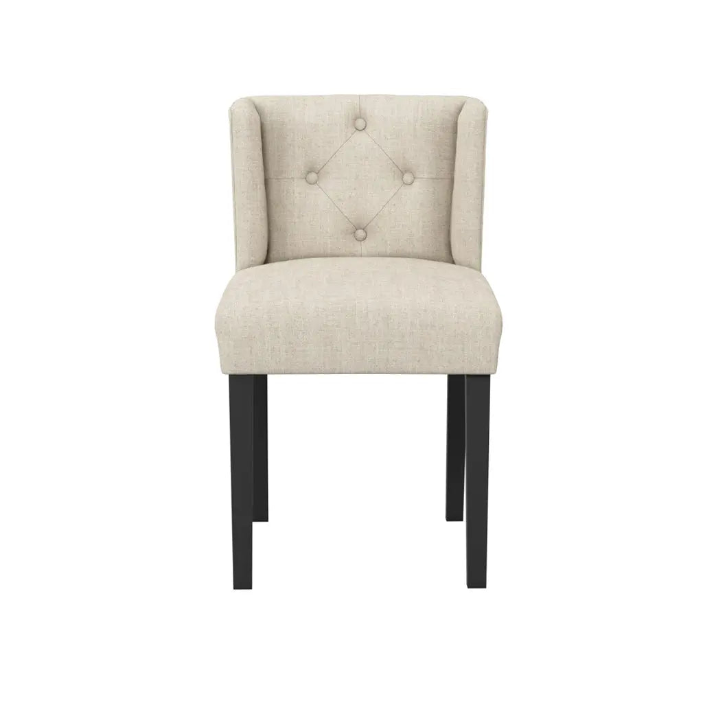 Shay Stone Winged Dining Chair Without Arms   Nicholas John Interiors