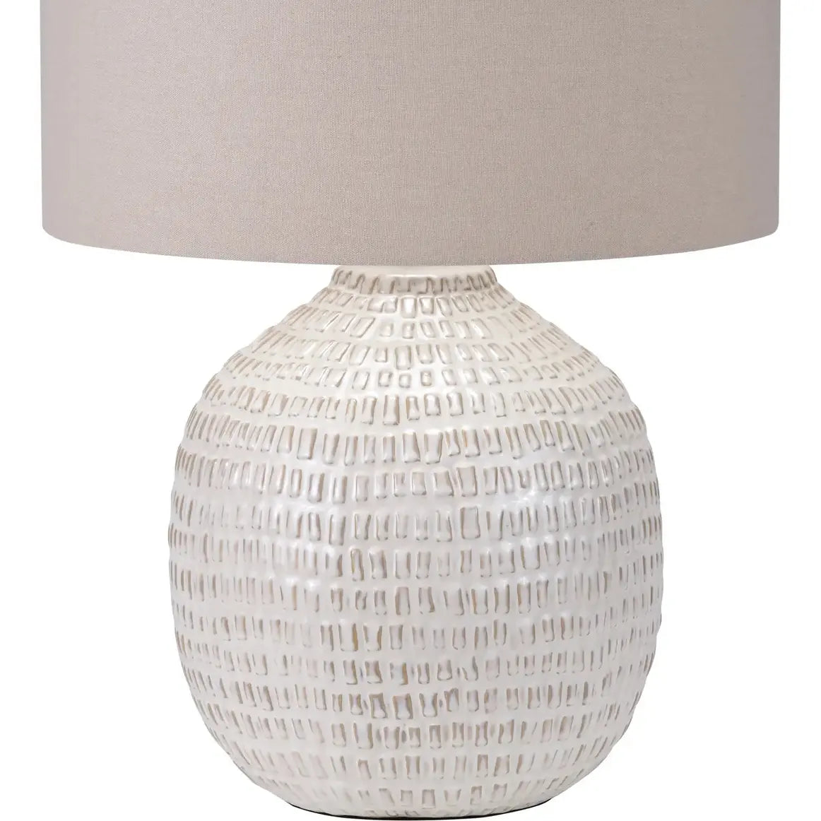 Signe Warm White Linear Textured Ceramic Table Lamp   Nicholas John Interiors