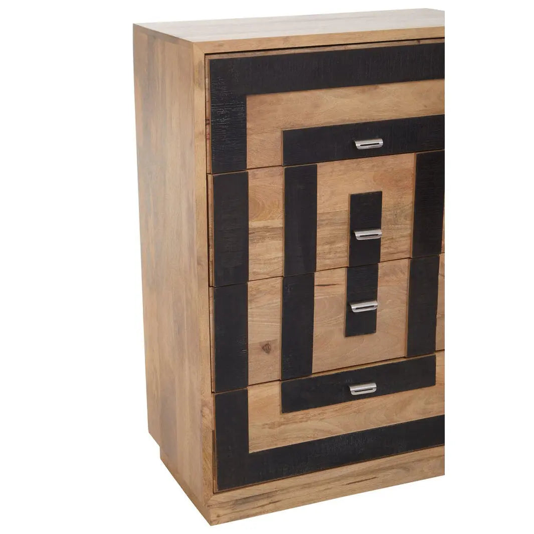 Silas Mango Wood 4 Drawer Chest   Nicholas John Interiors
