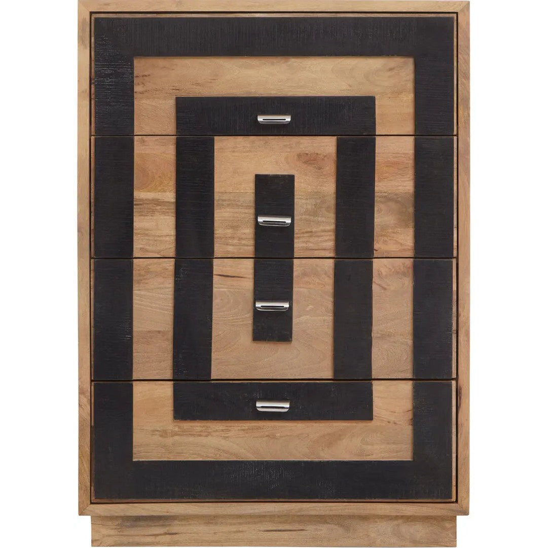 Silas Mango Wood 4 Drawer Chest   Nicholas John Interiors