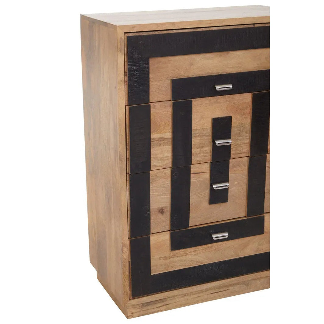 Silas Mango Wood 4 Drawer Chest   Nicholas John Interiors