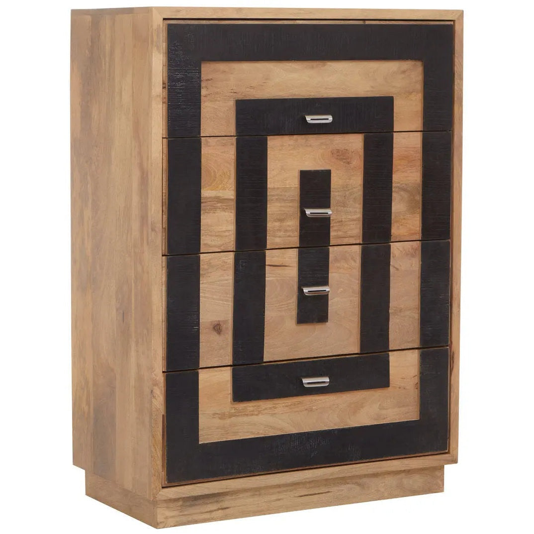 Silas Mango Wood 4 Drawer Chest   Nicholas John Interiors