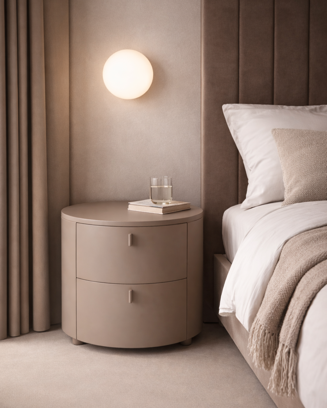 Tommy Franks Sims Bedside Table - Cocoa   Nicholas John Interiors