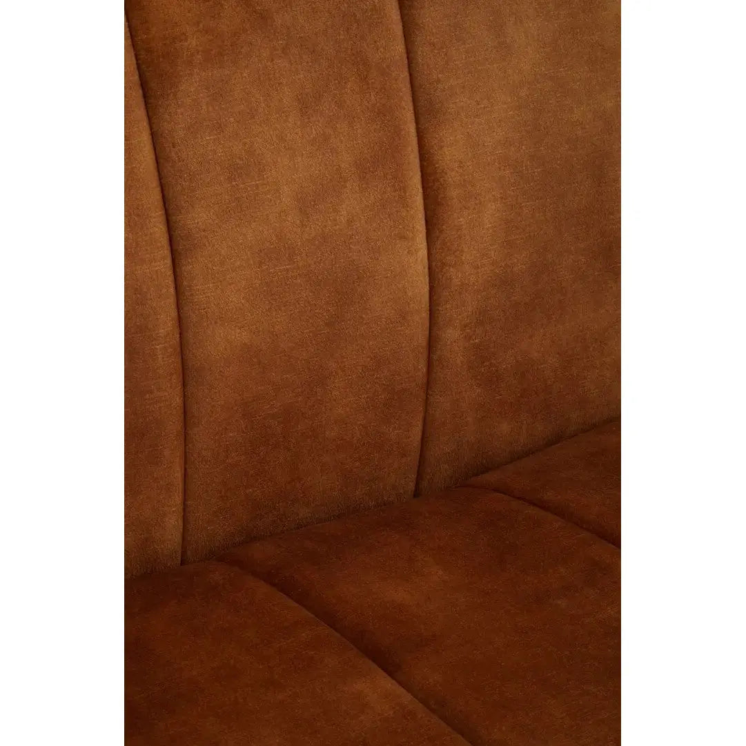 Siora Three Seat Gold Velvet Sofa   Nicholas John Interiors