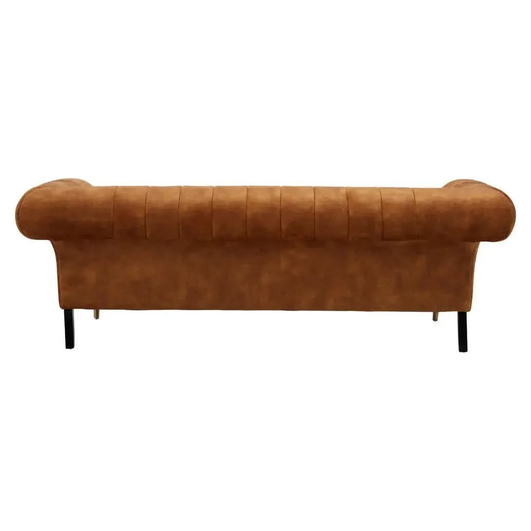 Siora Three Seat Gold Velvet Sofa   Nicholas John Interiors