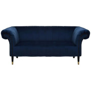 Siora Two Seat Midnight Blue Velvet Sofa   Nicholas John Interiors