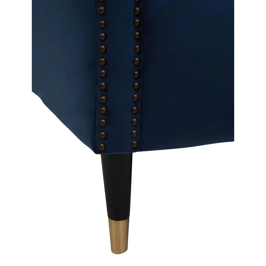 Siora Two Seat Midnight Blue Velvet Sofa   Nicholas John Interiors