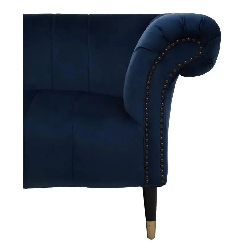 Siora Two Seat Midnight Blue Velvet Sofa   Nicholas John Interiors