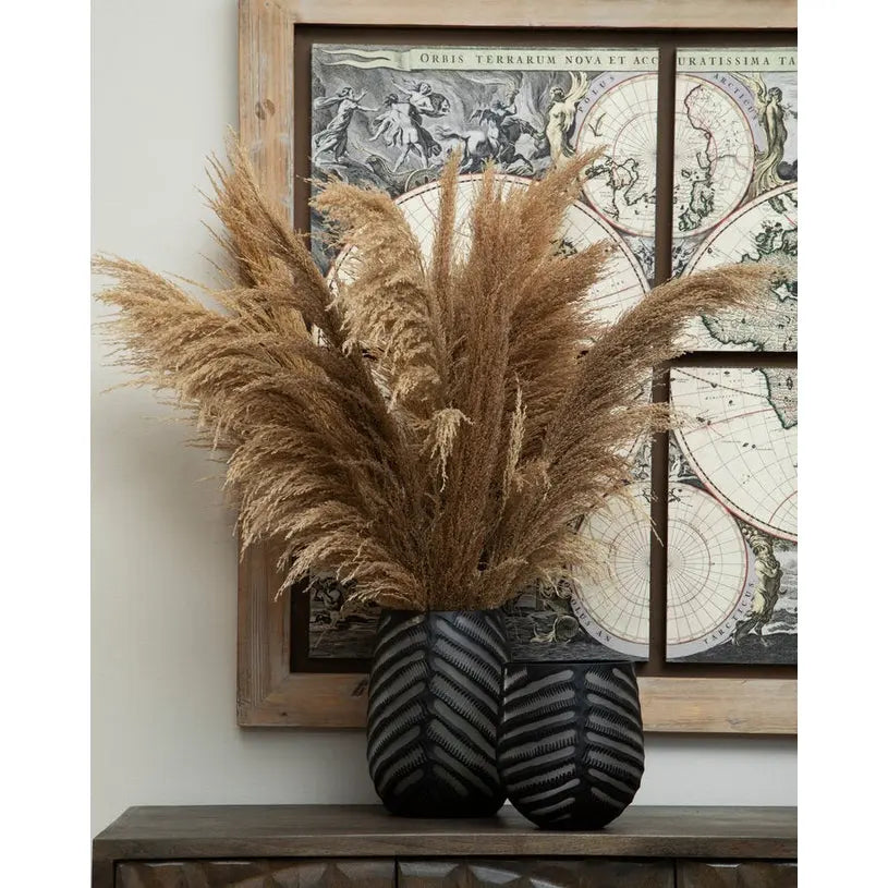 Sipari Mango Wood Sideboard with Carved Geometric Detailing   Nicholas John Interiors