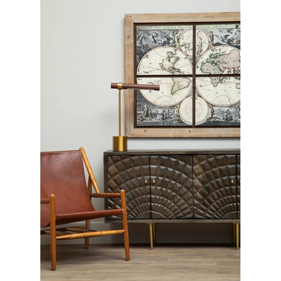 Sipari Mango Wood Sideboard with Carved Geometric Detailing   Nicholas John Interiors