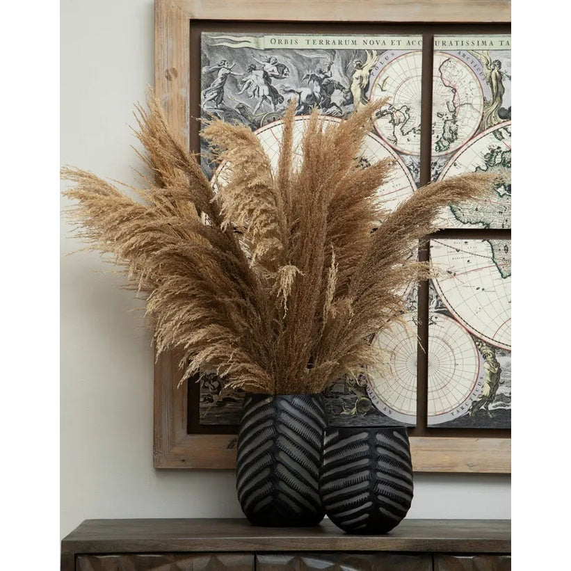 Sipari Mango Wood Sideboard with Carved Geometric Detailing   Nicholas John Interiors