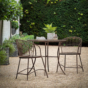 Sirenzo 2 Seater Bistro Set Noir   Nicholas John Interiors