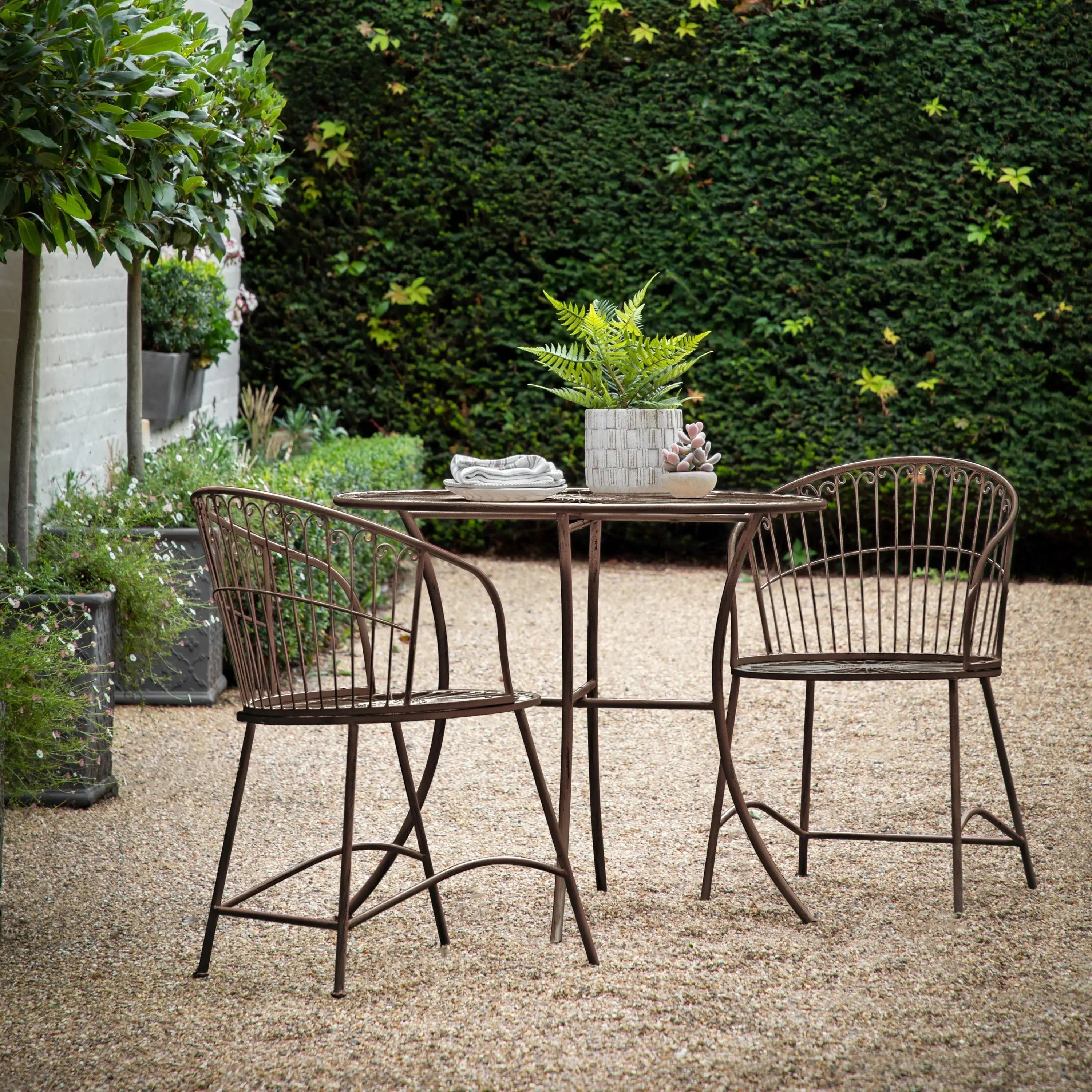 Sirenzo 2 Seater Bistro Set Noir   Nicholas John Interiors