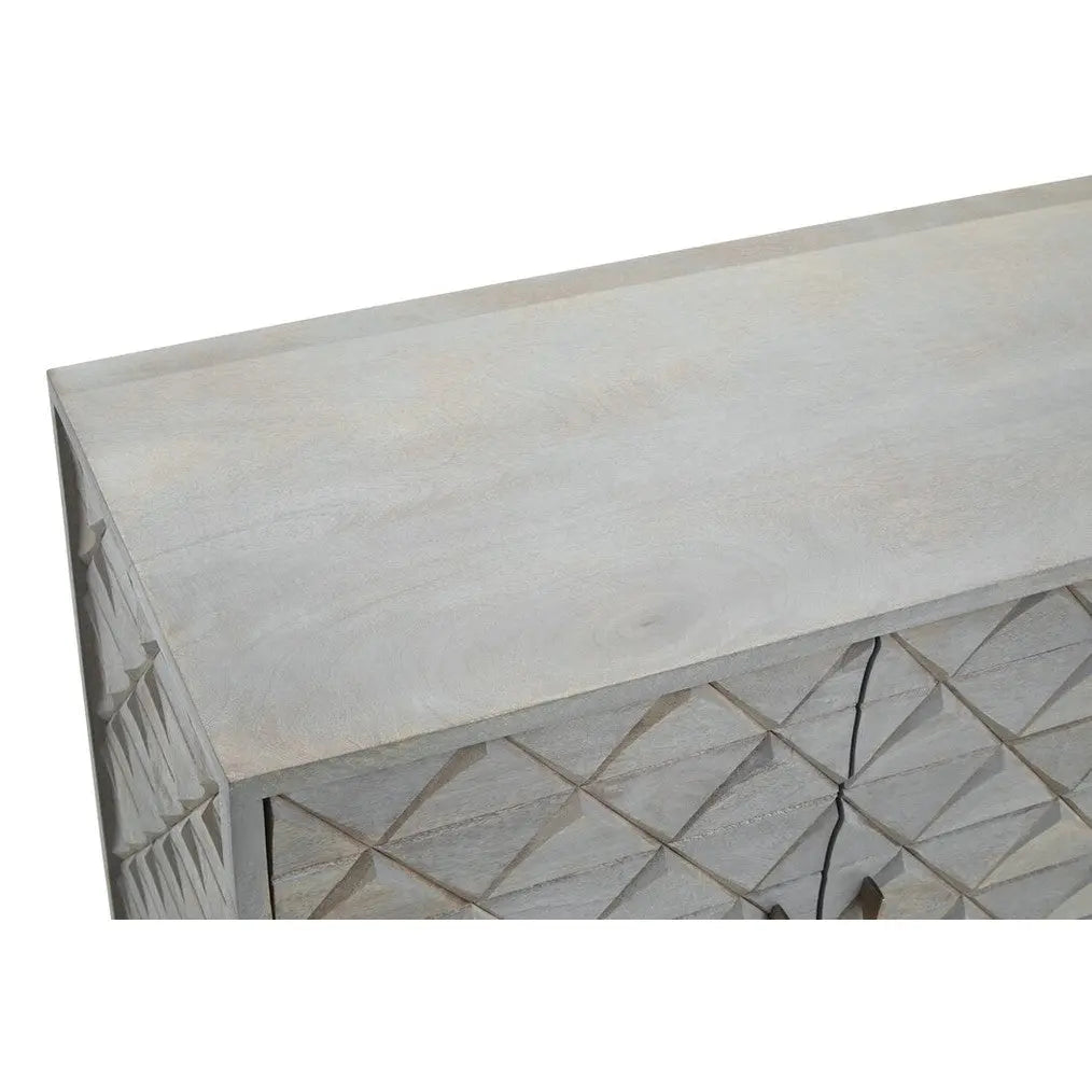 Siro Grey Mango Wood Sideboard with Gold Legs   Nicholas John Interiors