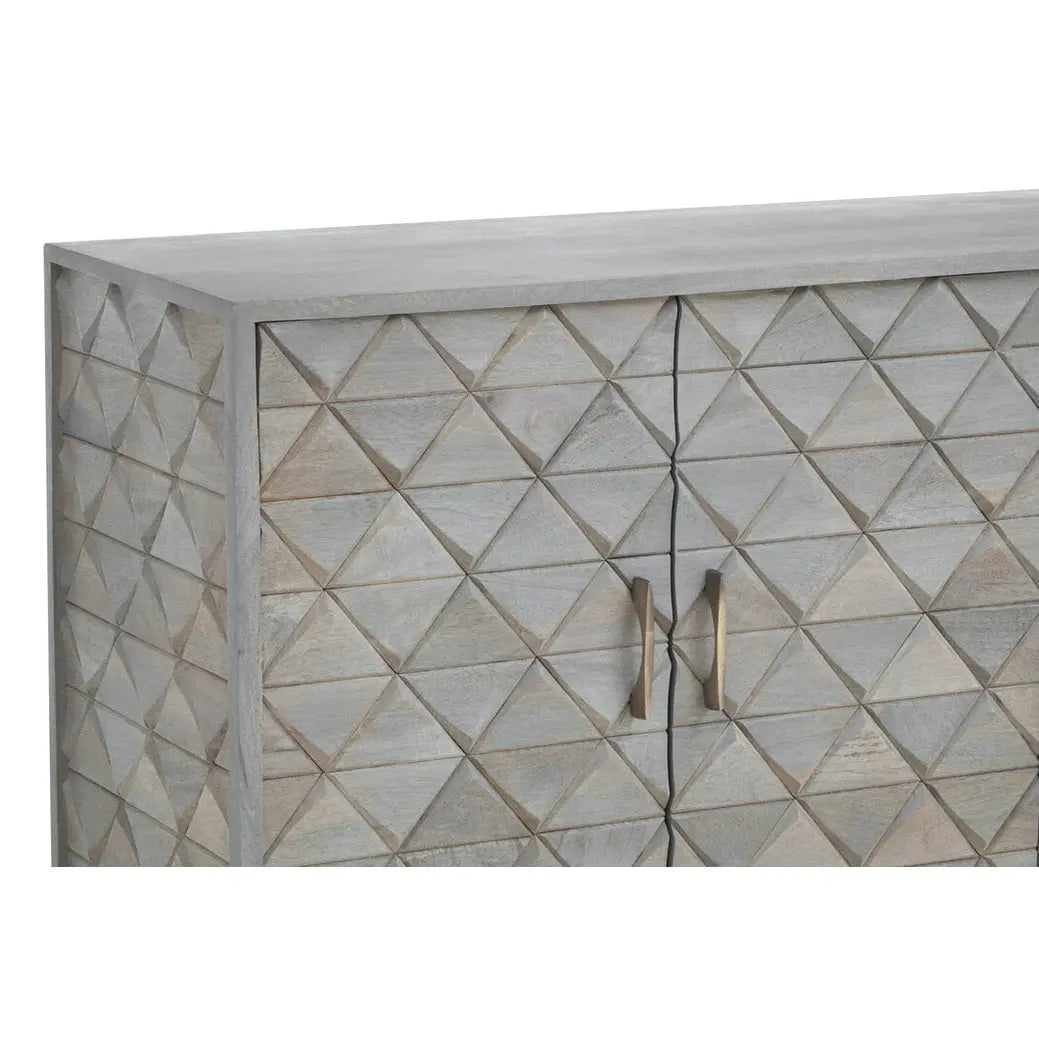 Siro Grey Mango Wood Sideboard with Gold Legs   Nicholas John Interiors