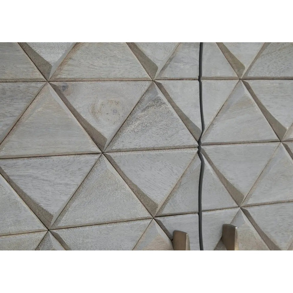 Siro Grey Mango Wood Sideboard with Gold Legs   Nicholas John Interiors