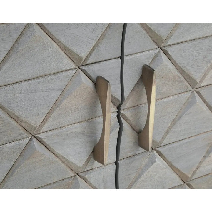 Siro Grey Mango Wood Sideboard with Gold Legs   Nicholas John Interiors