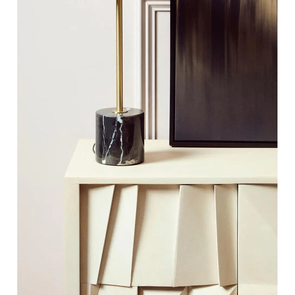 Sitella Four Door Whitewash Mango Wood Abstract Sideboard