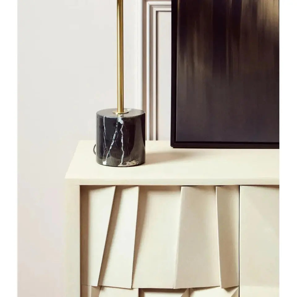 Sitella Four Door Whitewash Mango Wood Abstract Sideboard   Nicholas John Interiors