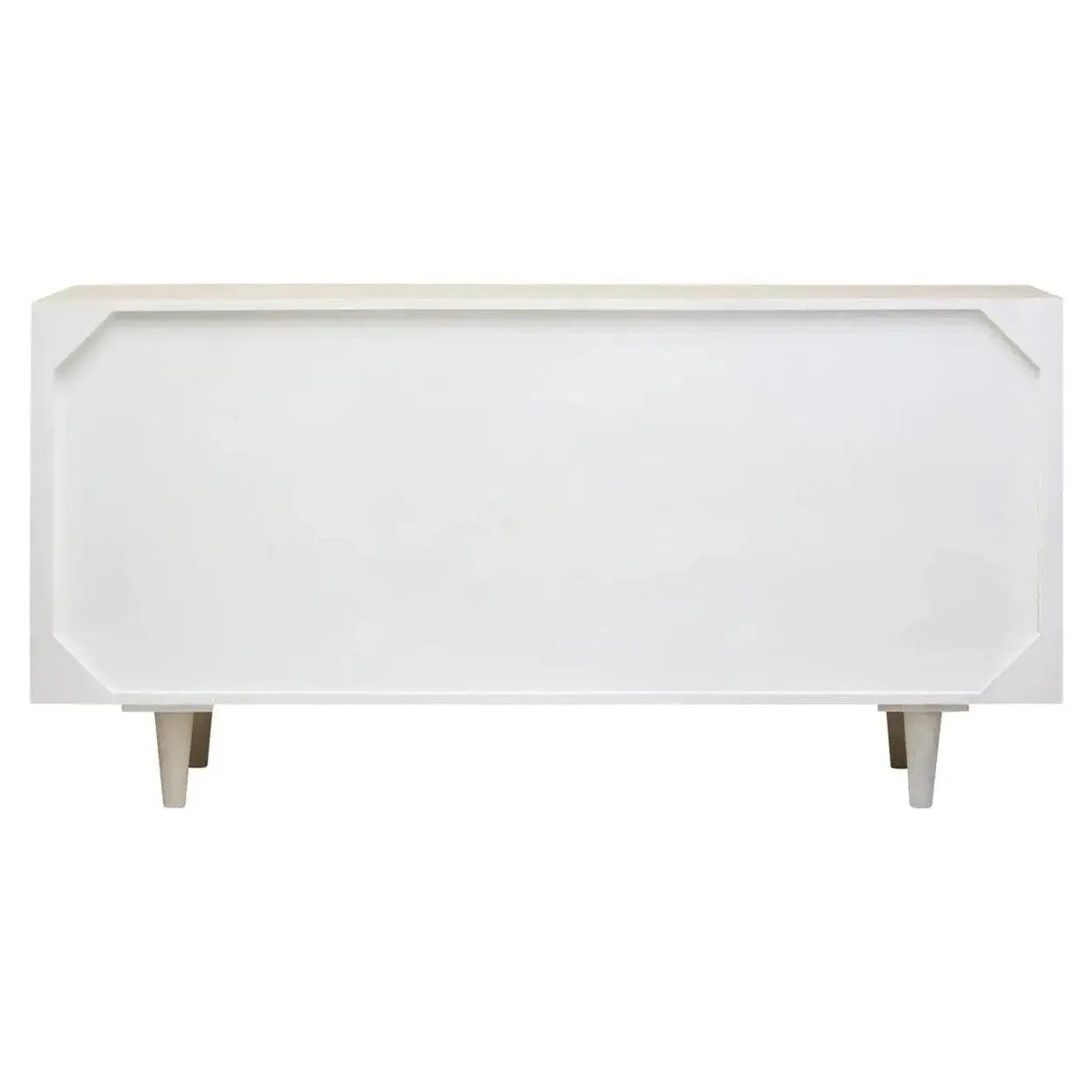 Sitella Four Door Whitewash Mango Wood Abstract Sideboard   Nicholas John Interiors
