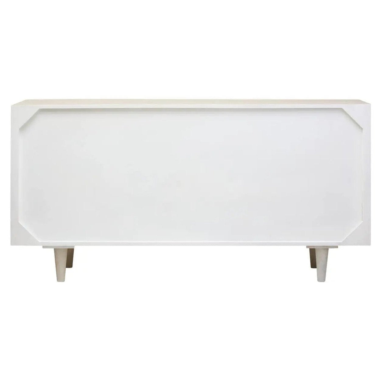 Sitella Four Door Whitewash Mango Wood Abstract Sideboard