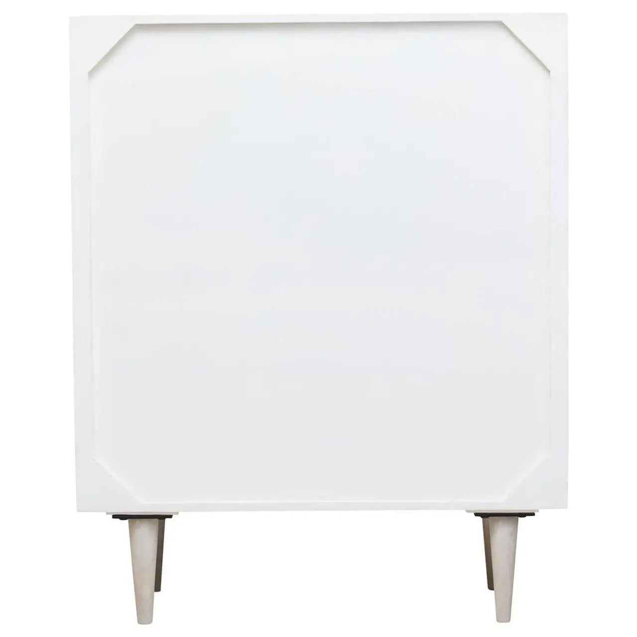 Sitella Two Door Whitewash Mango Wood Abstract Cabinet