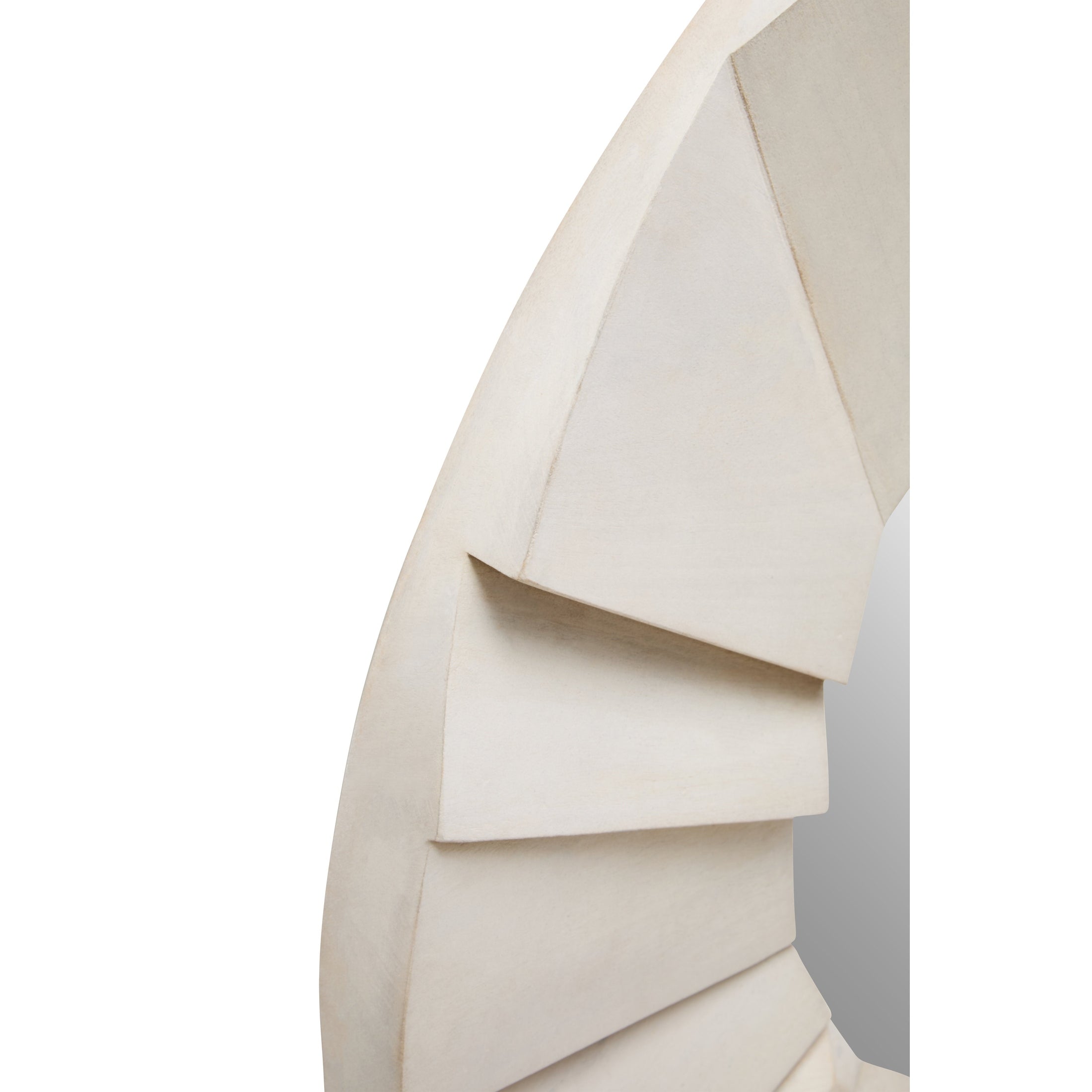 Sitella Whitewash Mango Wood Abstract Tile Round Wall Mirror  Nicholas John Interiors