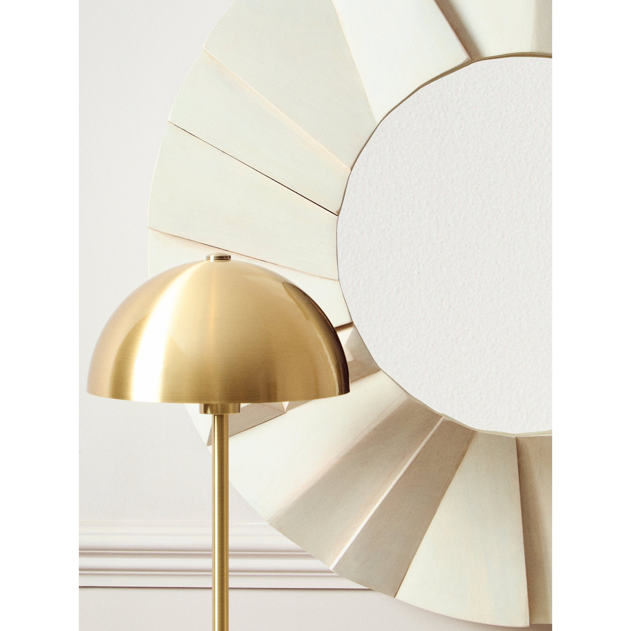 Sitella Whitewash Mango Wood Abstract Tile Round Wall Mirror  Nicholas John Interiors