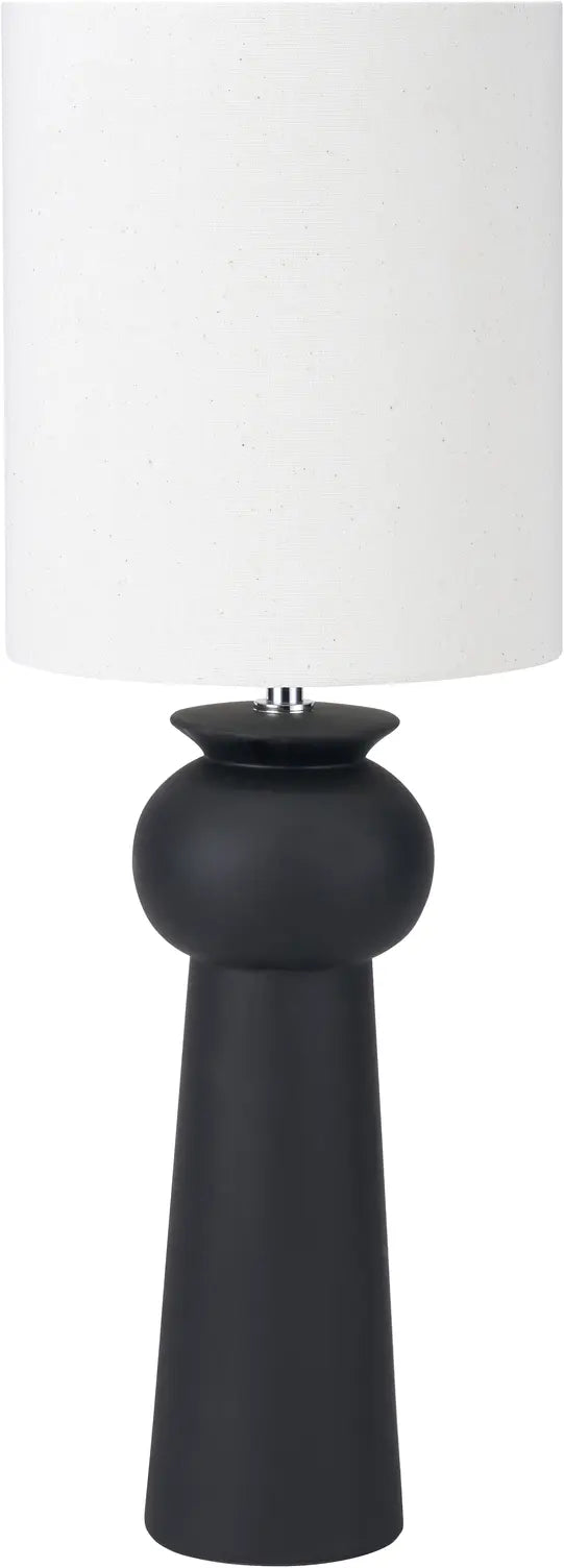 Sloane Black Contemporary Ceramic Table Lamp  Nicholas John Interiors