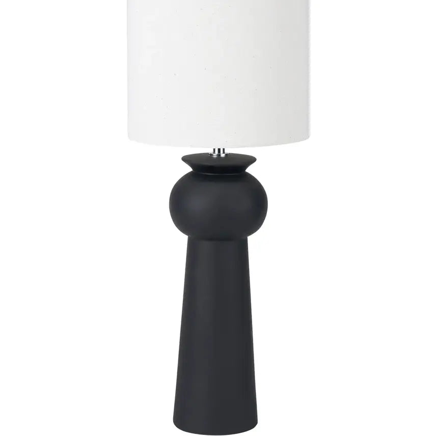 Sloane Black Contemporary Ceramic Table Lamp   Nicholas John Interiors