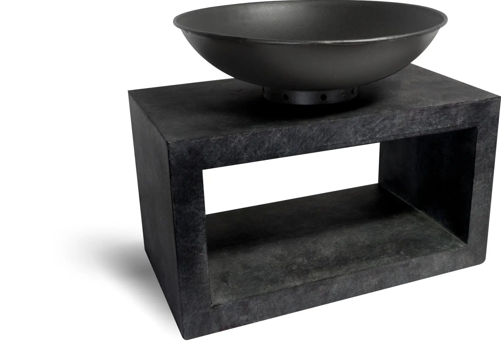 Square Fire Pit & Square Console Cement  Nicholas John Interiors