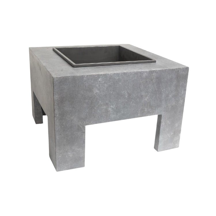 Square Fire Pit & Square Console Cement  Nicholas John Interiors