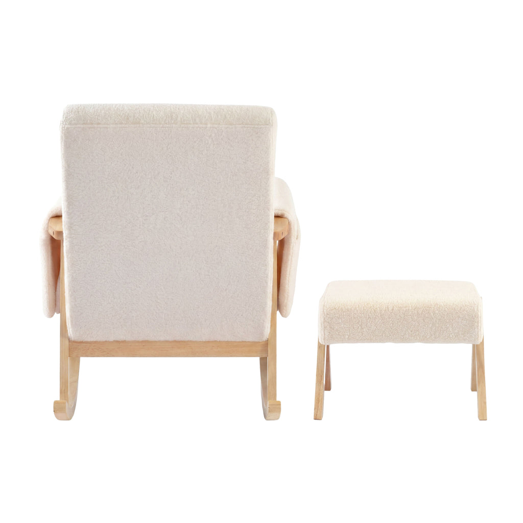 Ashford & Grey Storyteller Nursing Chair and Footstool in Off White Ted