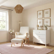 Ashford & Grey Storyteller Nursing Chair and Footstool in Off White Ted