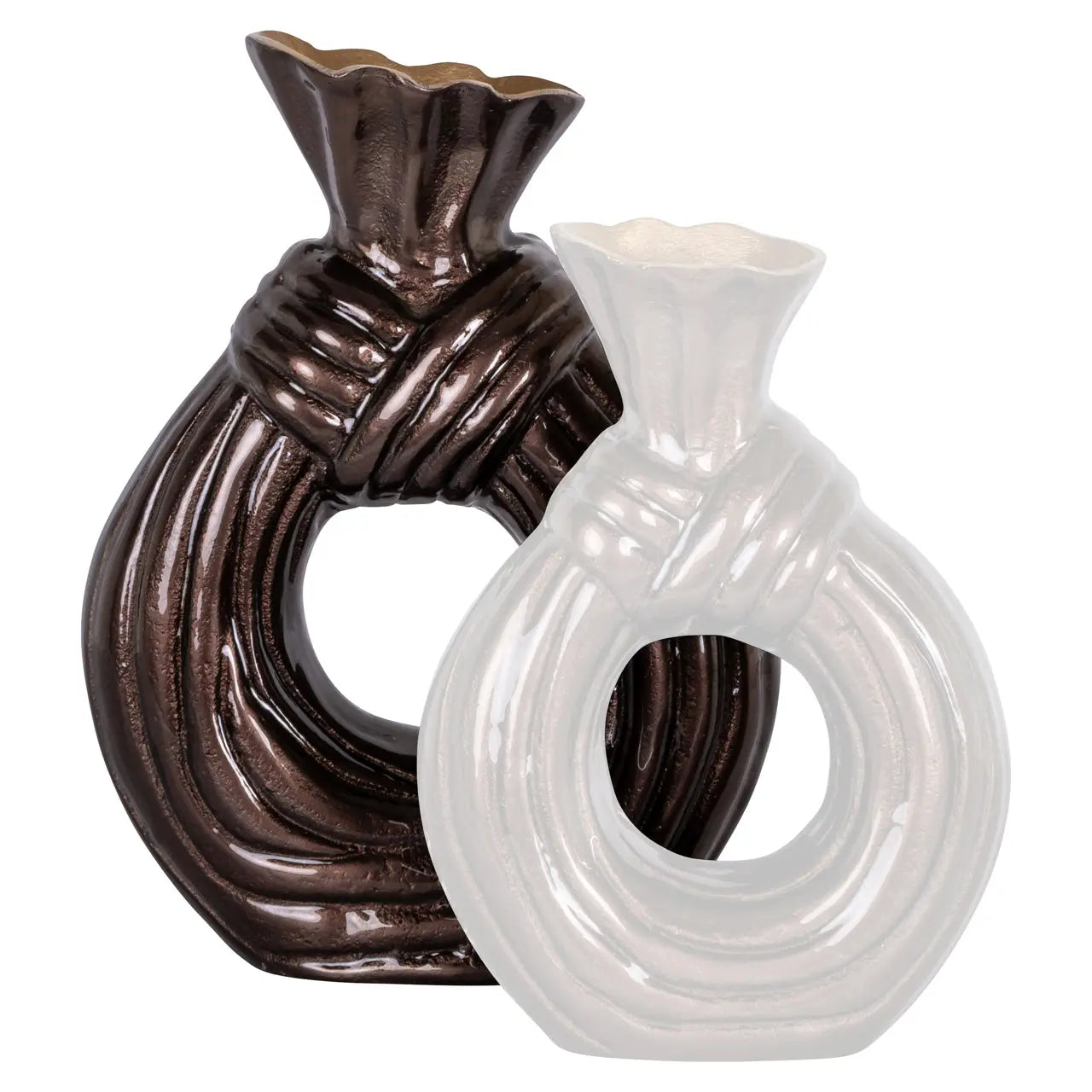 Suen Dark Brown Vase   Nicholas John Interiors